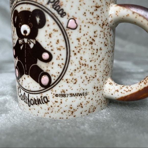 1987 My Favorite Place A Beary Special Place California Miniature Mug Teddy Bear - Picture 5 of 7